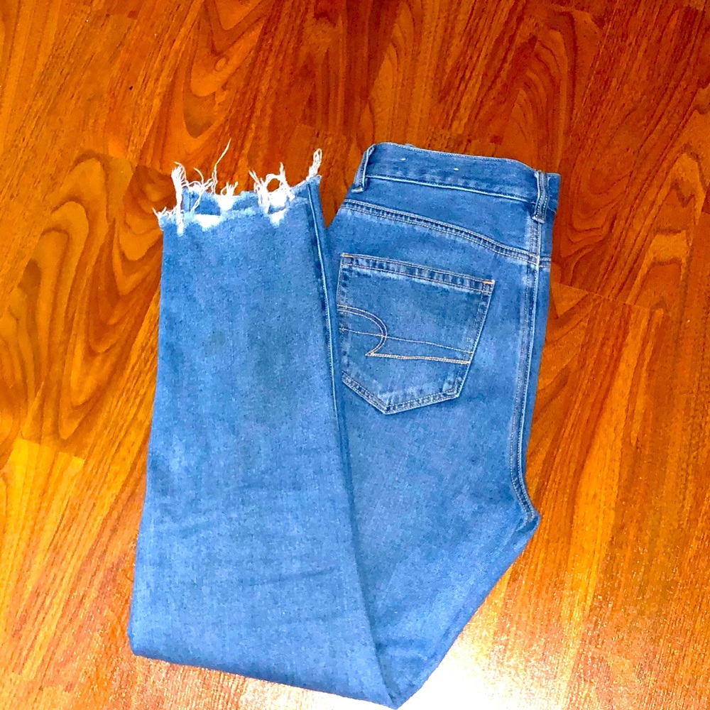 Mom jeans frayed hem from American Eagle